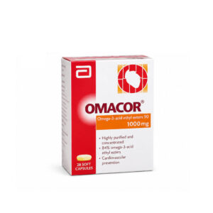 OMACOR (Omega-3-Acid Ethyl Esters 90) 1000 mg 28 Capsules