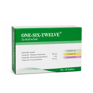 ONE SIX TWELVE M&H (Vitamin B1 + B6 + B12) 50x10 Tablets