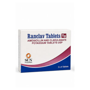 RANCLAV (Amoxicillin + Clavulanic acid) 1 g 3x4 Tablets