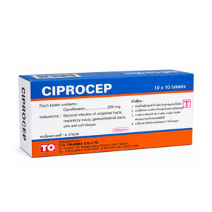 TO CIPROCEP (Ciprofloxacin) 250 mg 10x10 Tablets