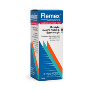 FLEMEX SYRUP (Carbocisteine) 120 mL Syrup (Raspberry Flavour)