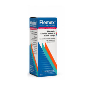 FLEMEX SYRUP (Carbocisteine) 60 mL Syrup (Raspberry Flavour)