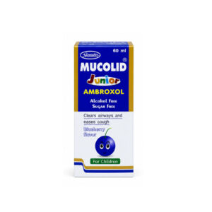 MUCOLID JUNIOR SYRUP (Ambroxol) 60 ml – Blueberry Flavor