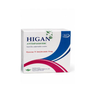HIGAN (Hyoscine-N-Butylbromide) 10 mg 50 x 10 Film-Coated Tablets