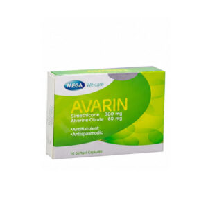 MEGA AVARIN (Simethicone + Alverine Citrate) 1 x 10 Softgel Capsules